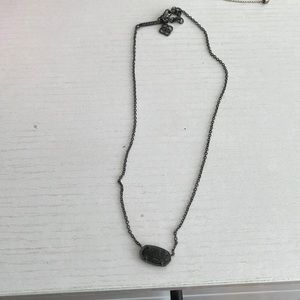 Kendra Scott black gemstone necklace